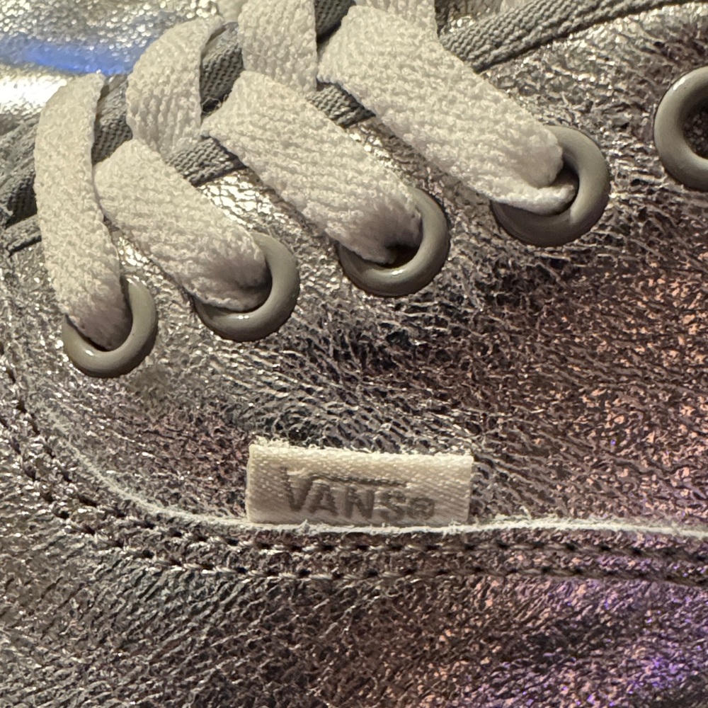 Vans Women’s Metallic Silver Sneakers - Picture 4 of 4